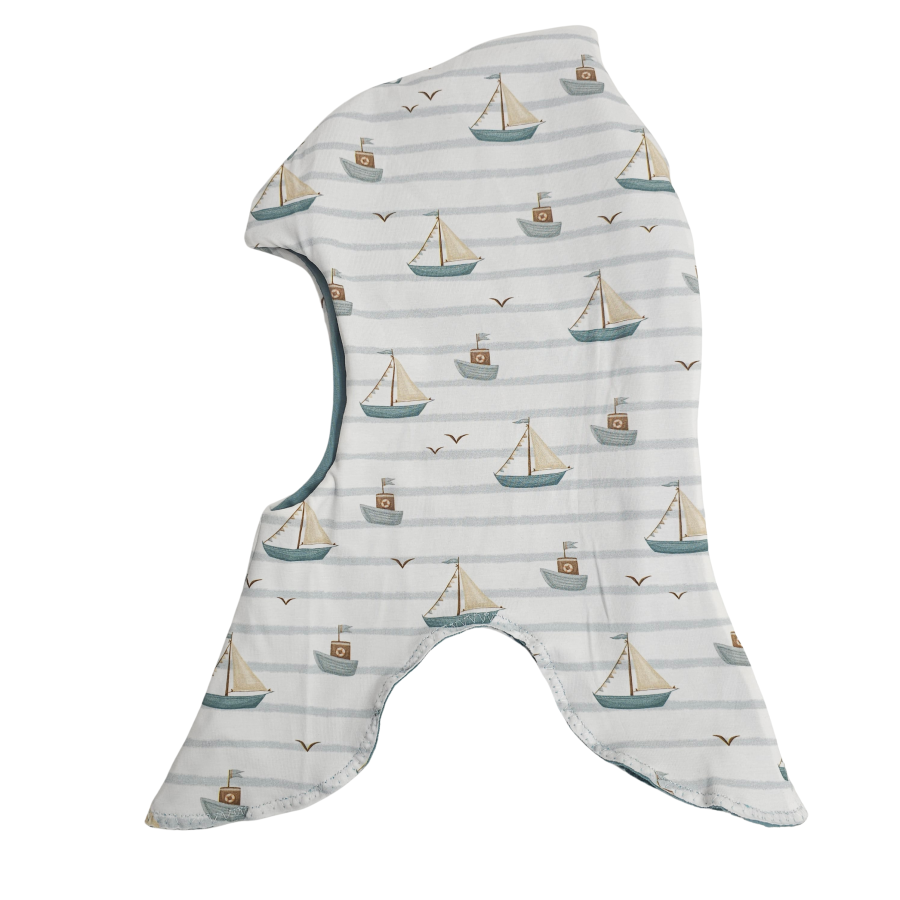 Schlupfmütze Küstenkind Boote (innen mint)